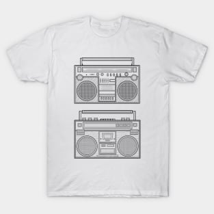 Line Art Classic Boombox T-Shirt